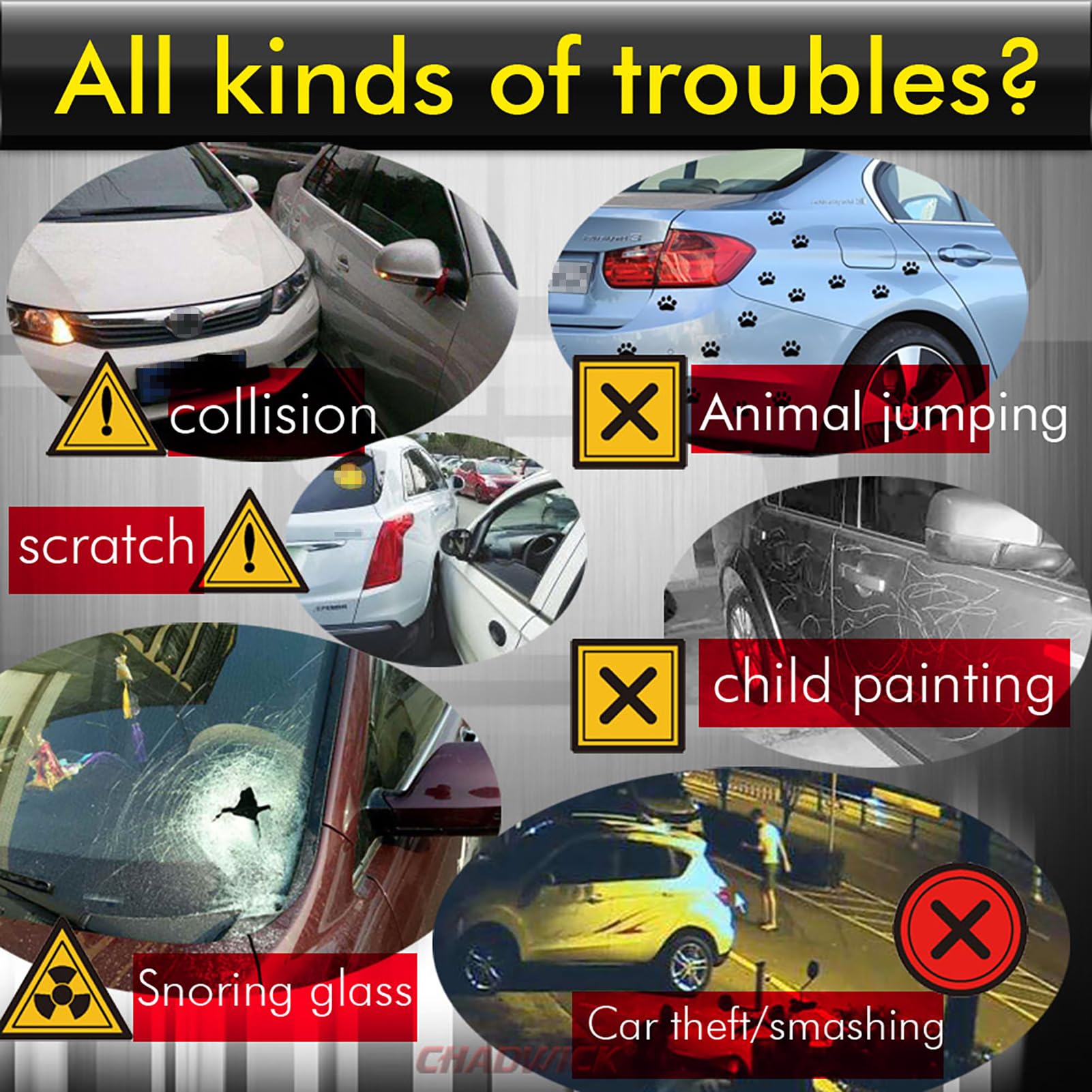 Car Horn Siren Alarm,Universal Car Alarm Security Protection System With 2 Remote Controls,7 Level Sensitivity,12V,Anti Theft De